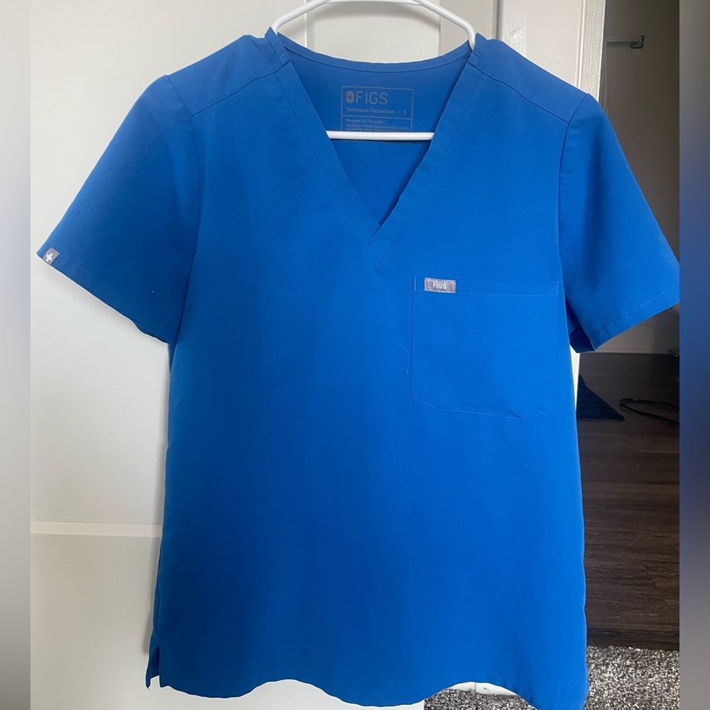 Figs royal blue top